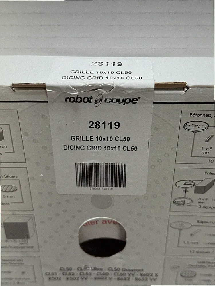 OEM Robot Coupe 28119 Dicing Grid CL 10 MM X 10 MM Food Processor