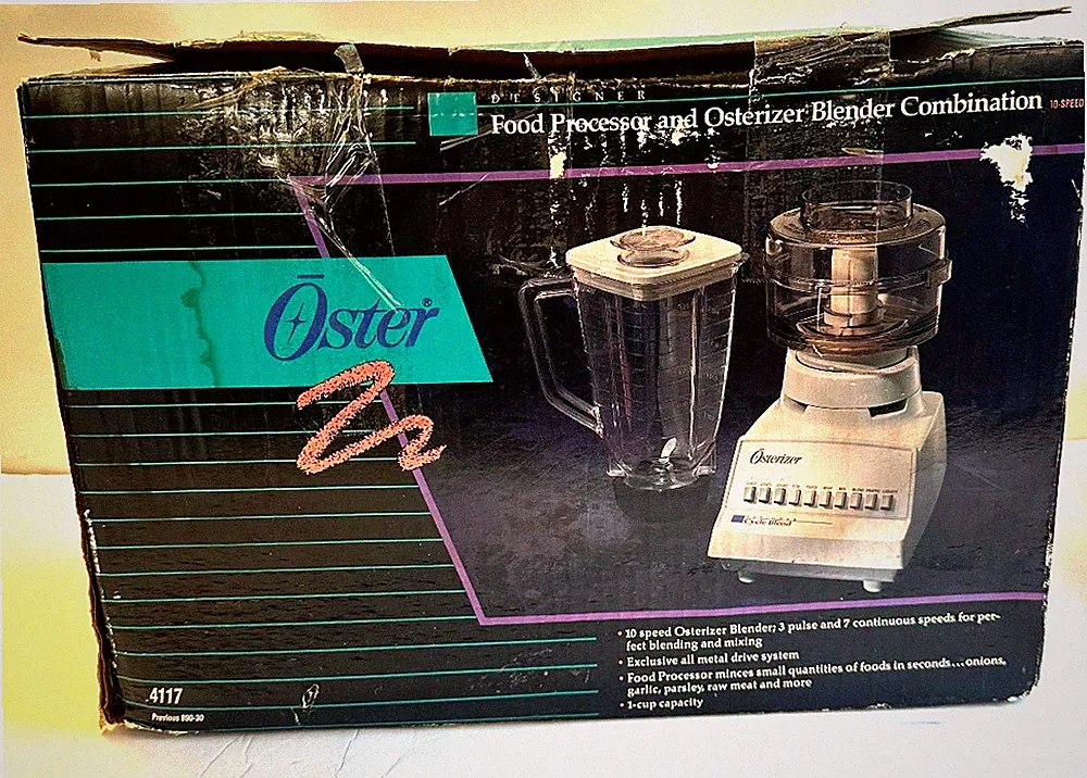 Open Box Osterizer 10 Speed Blender & Food Processor Combination 4117 Vintage