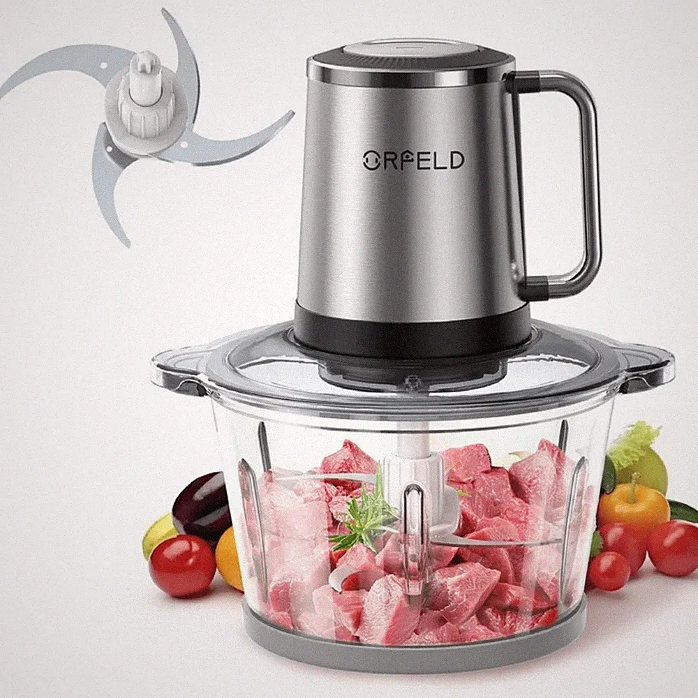 ORFELD Meat Grinder Electric Food Chopper, 2 Speeds 8 Cup Food Processor New