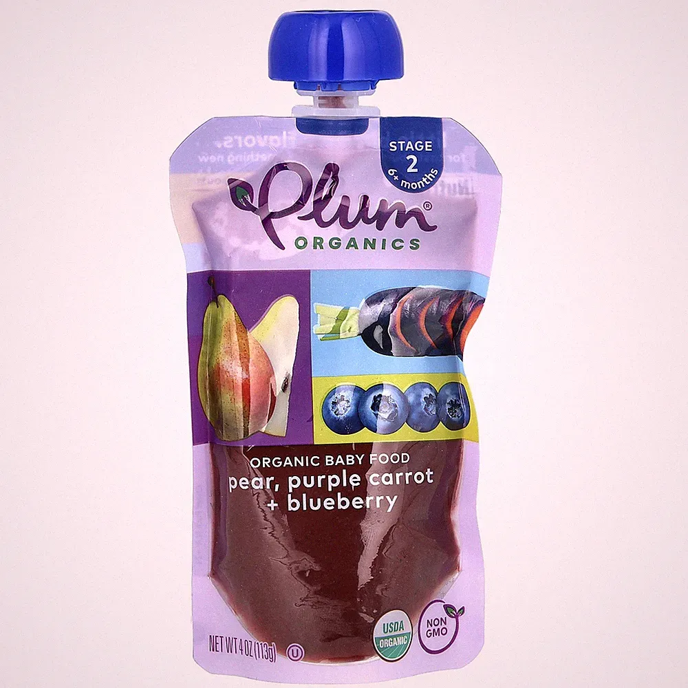 Organic Baby Food, 6+ Months, Pear, Purple Carrot & Blueberry, 4 oz (113 g)