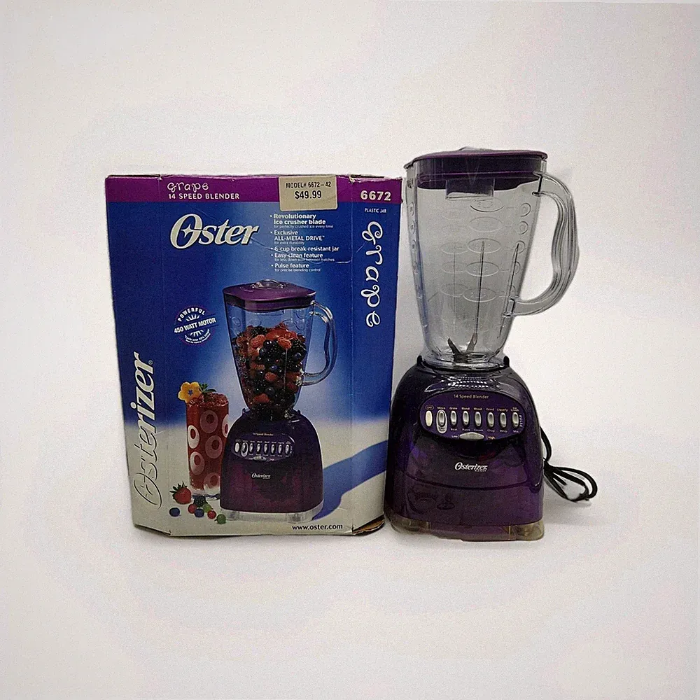Oster 6672 Osterizer 14-Speed Blender in the color "Grape".. W3
