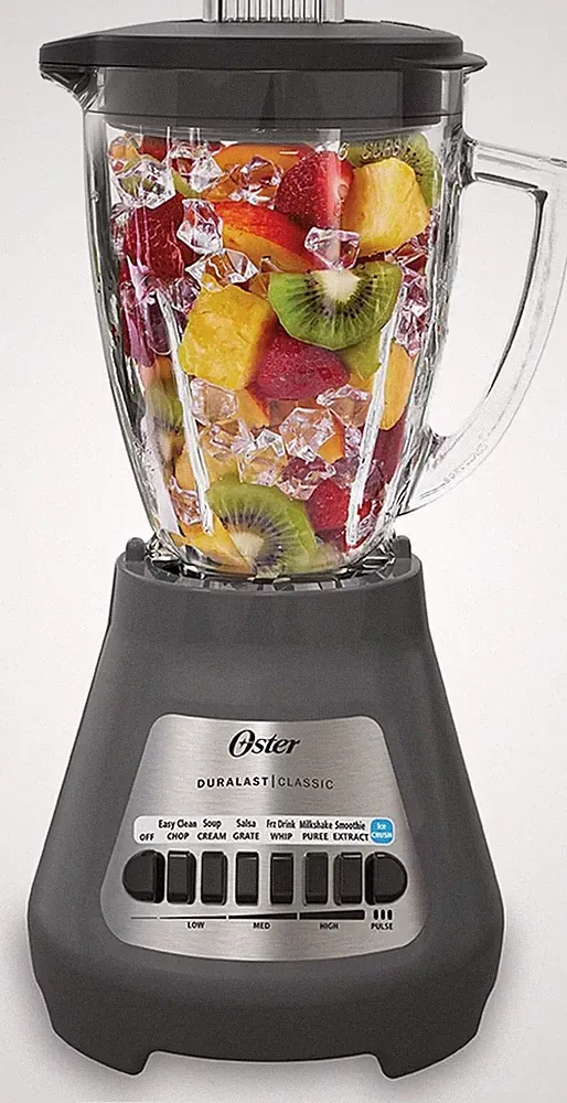 Oster Classic Series 8-Speed Blender with 6-Cup Glass Jar, Gray