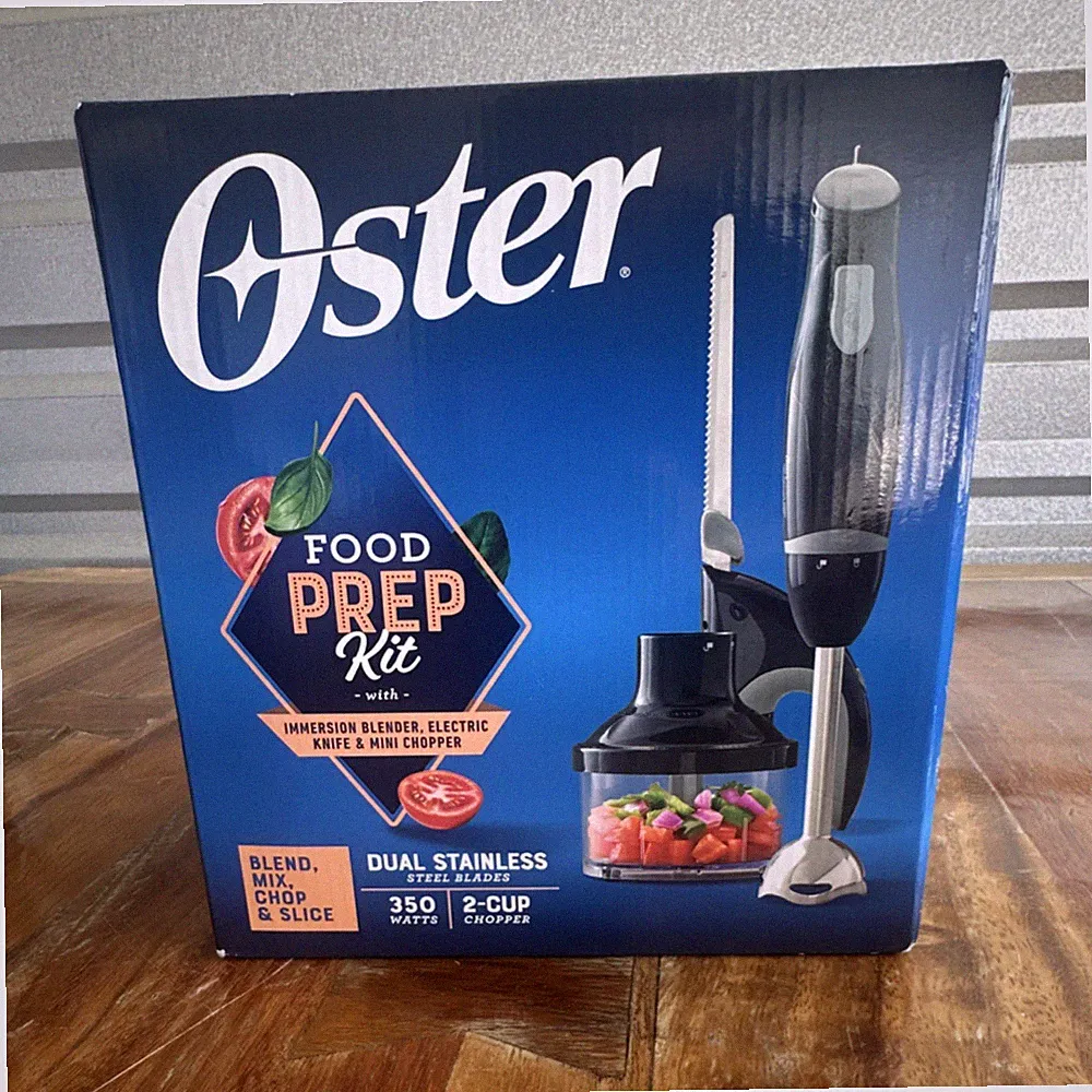 Oster Food Prep Kit Immersion Blender 350W Electric Knife Chopper Set