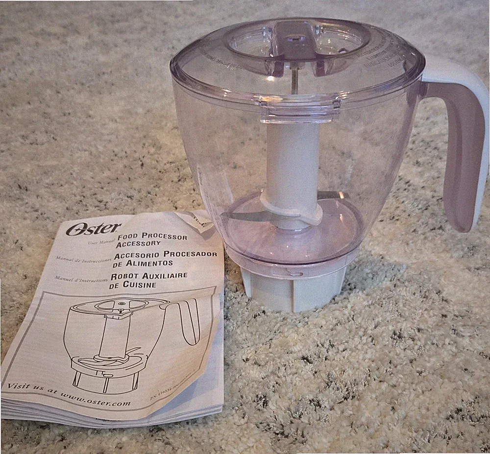 Oster Food Processor Accessory 116534 Bowl Blade Lid Manual