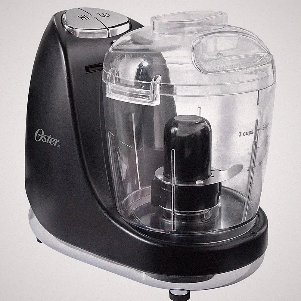 Oster FPSTMC3321 3 Cup Mini Chopper with Whisk Black 2 Speed 150W