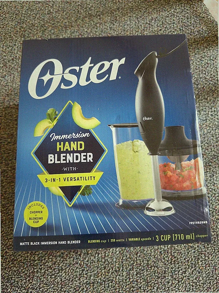 Oster Immersion Hand Blender, Food Chopper 3-cup capacity 250 watts NEW NIB