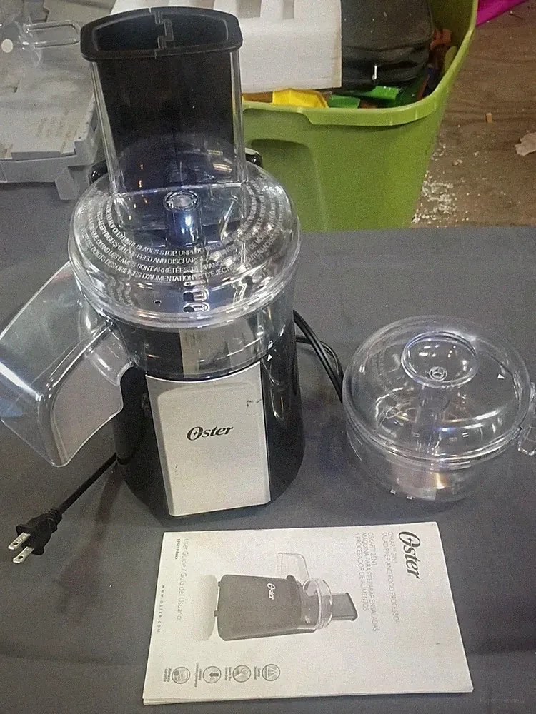 Oster Oskar 2-in-1 Salad Prep & Food Processor, Black Reversible Blade