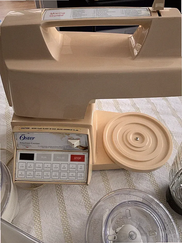 Oster Regency Kitchen Center Blender, Food Processor, 10 Speed Mixer, Beige