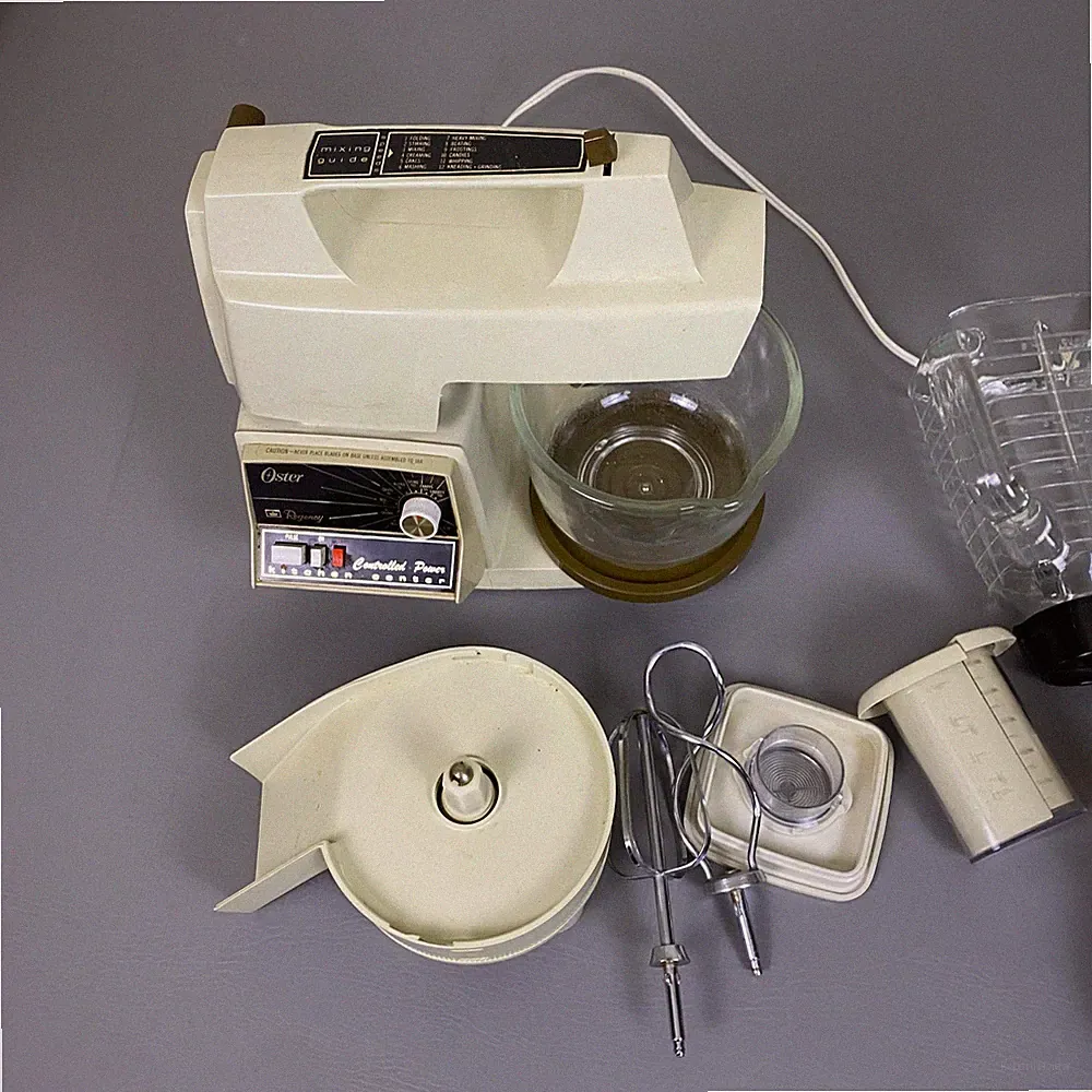 Oster Regency Kitchen Center Vintage 12 Speed Mixer Blender Food Processor Lot