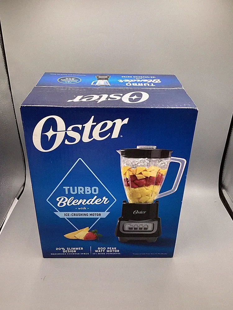 Oster® Turbo Blender, 800-Watt Ice Crushing Motor Food Blender, Black New/Sealed