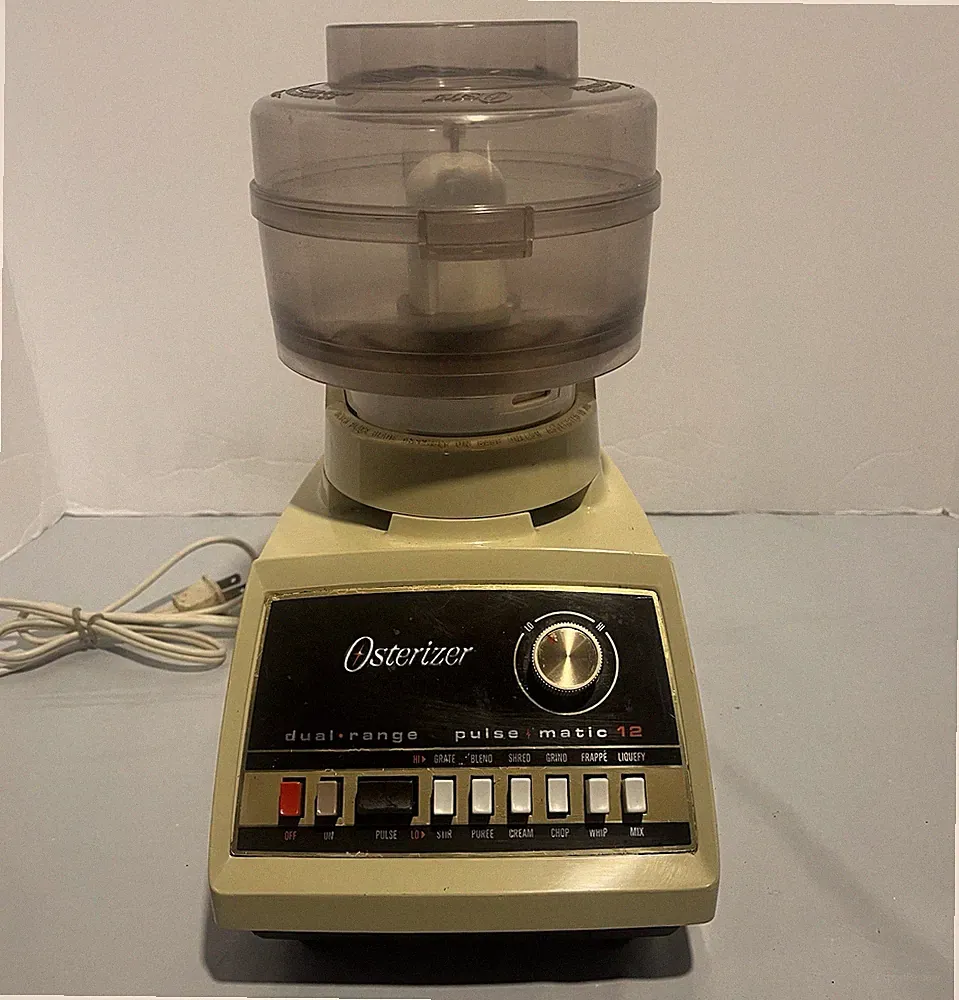 Osterizer Pulse Matic 12 Dual Range Cycle Blender Food Processor Works