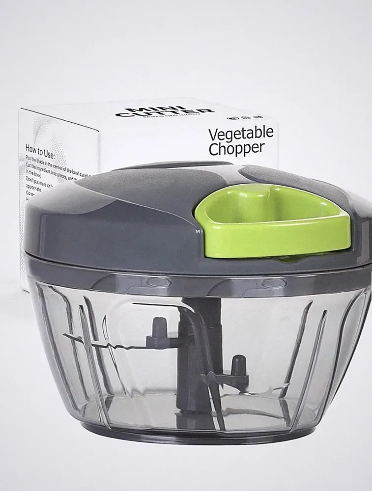Ourokhome Manual Food Processor Vegetable Chopper Hand Pull String Mincer Grey