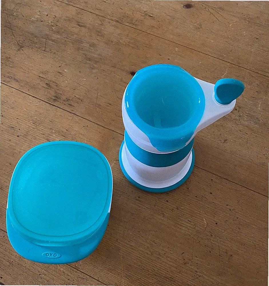 OXO Baby Fresh Food Manual Masher Grinder and Bowl with Lid Portable