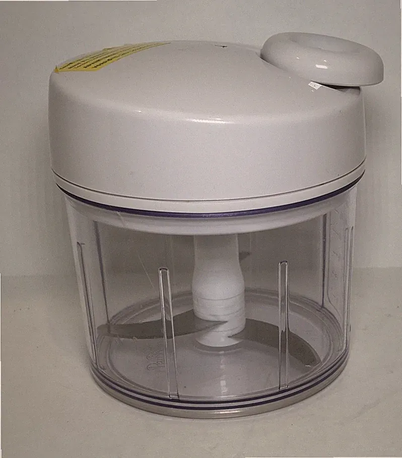 Pampered Chef Manual Food Processor Chopper White Lid Clear 3 Cups - Works