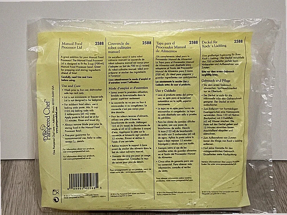 Pampered Chef Manual Food Processor Storage Lid NEW #2588