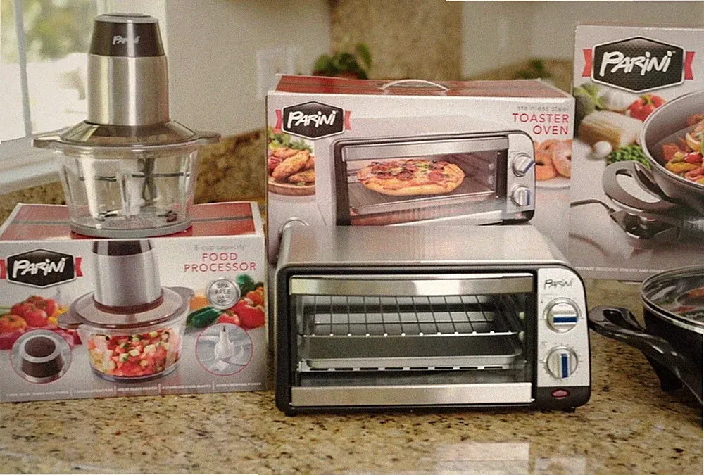 Parini Food Processor 8 Cup 2-Speed 450W BPA-Free Bowl Stainless Steel Blades