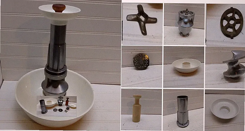 Pick Part) NuTone Built-in Food Center Meat Grinder Mincer Attachment Upright