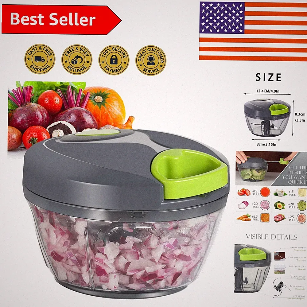 Portable 500ml Food Processor with Adjustable Speed - Ideal for Veggies & Fruits