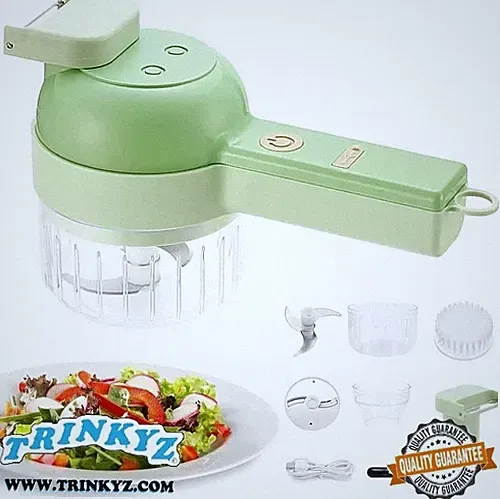 Portable Electric Vegetable Food Cutter 4 in 1 for Meat, Ginger, Garlic Q3S5