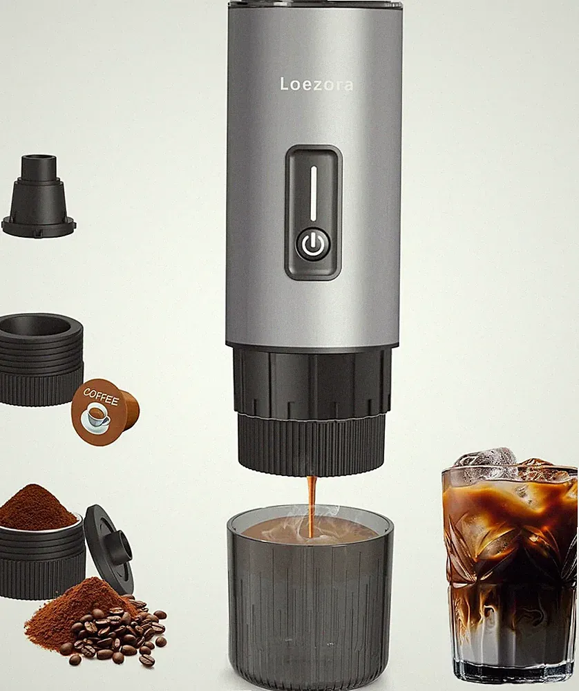 Portable Espresso Machine, 20Bar Self‑Heating & Cold Brew Coffee Maker, Recharge