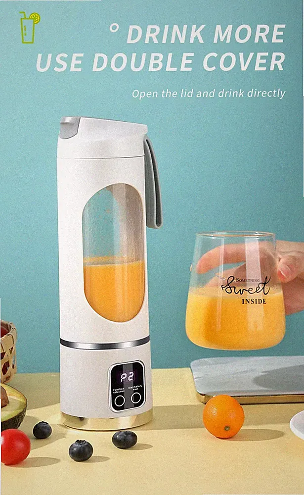 Portable Fruit Juicer Smoothies Mixer Two Cup USB Rechargeable Blender US SHIP-G