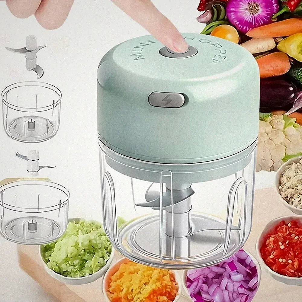 Portable USB Rechargeable Mini Food Processor - Perfect Garlic Chopper & Vegetab
