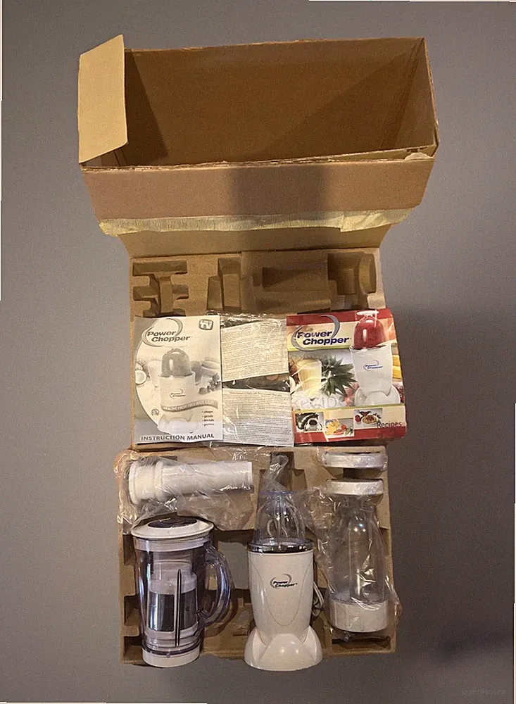 Power Chopper 9 Piece Personal Food Processor New Opened Box As Seen On TVPower