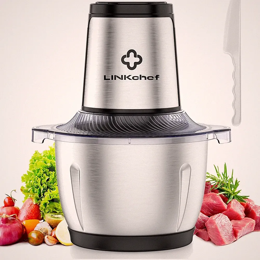 Powerful 250W Mini Food Processor, Stainless Steel Blades