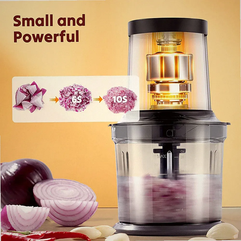 Powerful 4-Cup Electric Food Processor & Meat Grinder - Versatile Chopper for Ve