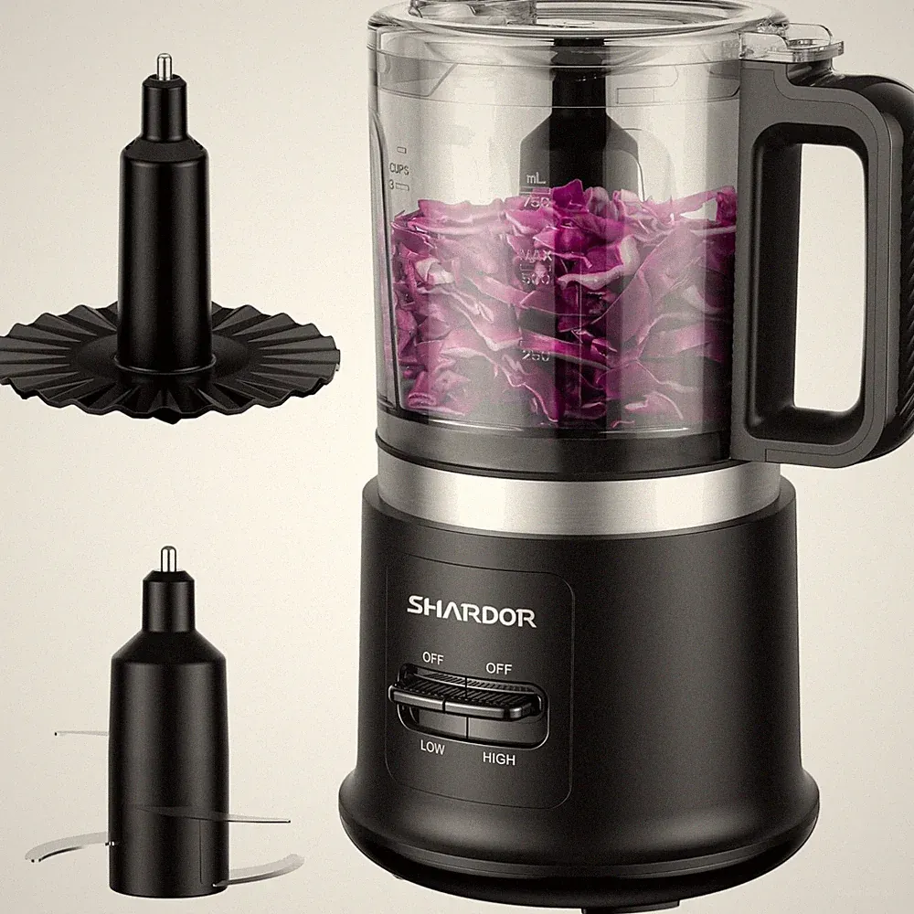 Powerful 400W Food Processor with Stainless Steel Blades
