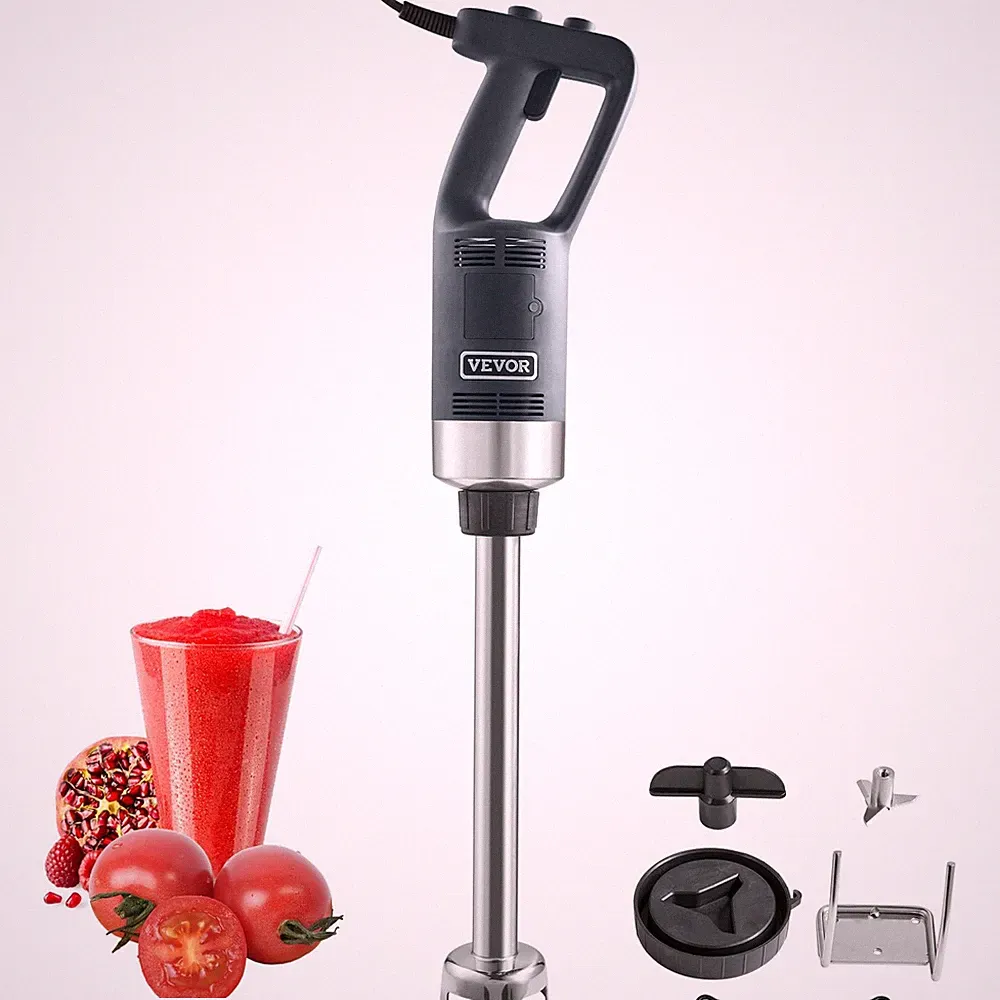 Powerful 750W 16 Inch Black Food Blender With Stainless Steel Blades And Mount