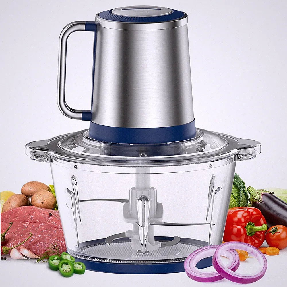 Powerful Electric Food Processor Kitchen Food Chopper Blender Mixer Grinder 8Cup