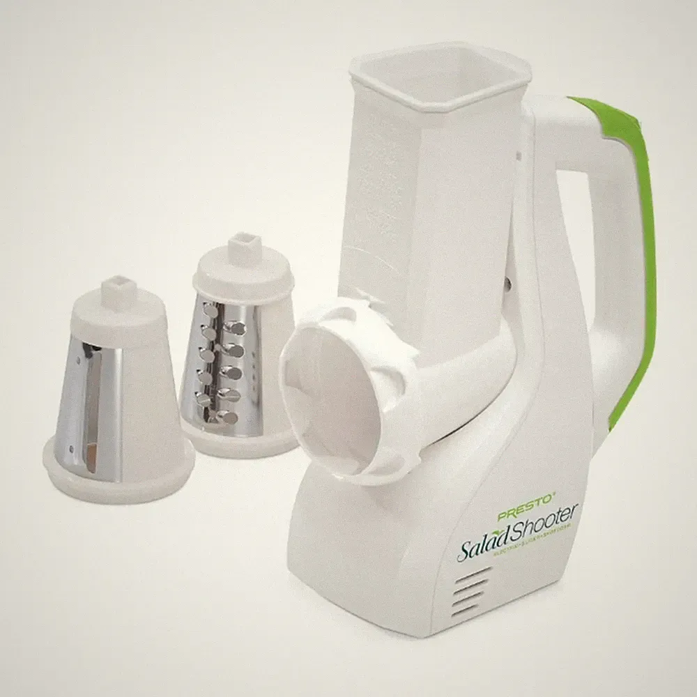 Presto 02910 SaladShooter Electric Slicer/Shredder, Handheld Food Chopper, White