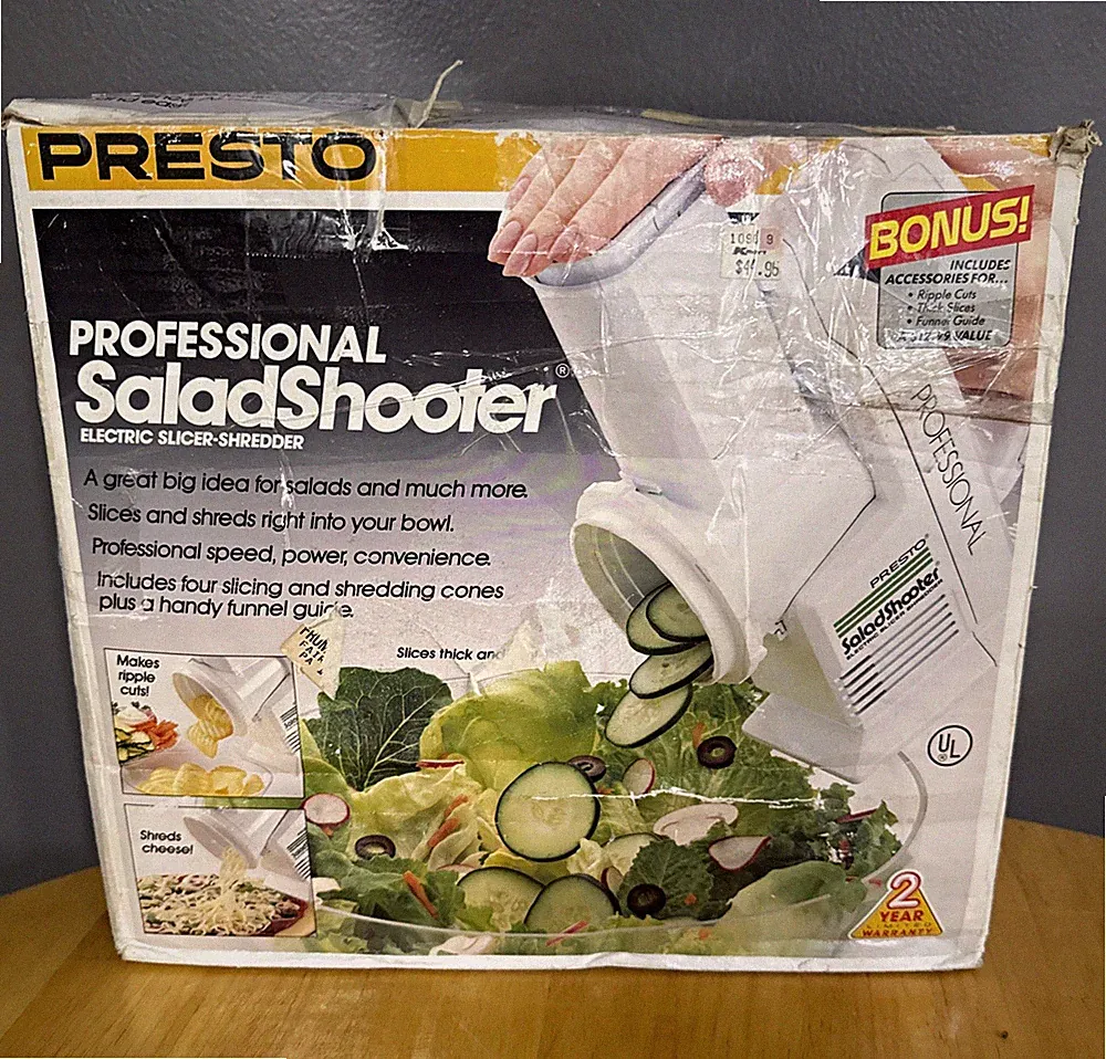 Presto 02970 Professional Salad Shooter Electric Slicer/Shredder In Box Tested