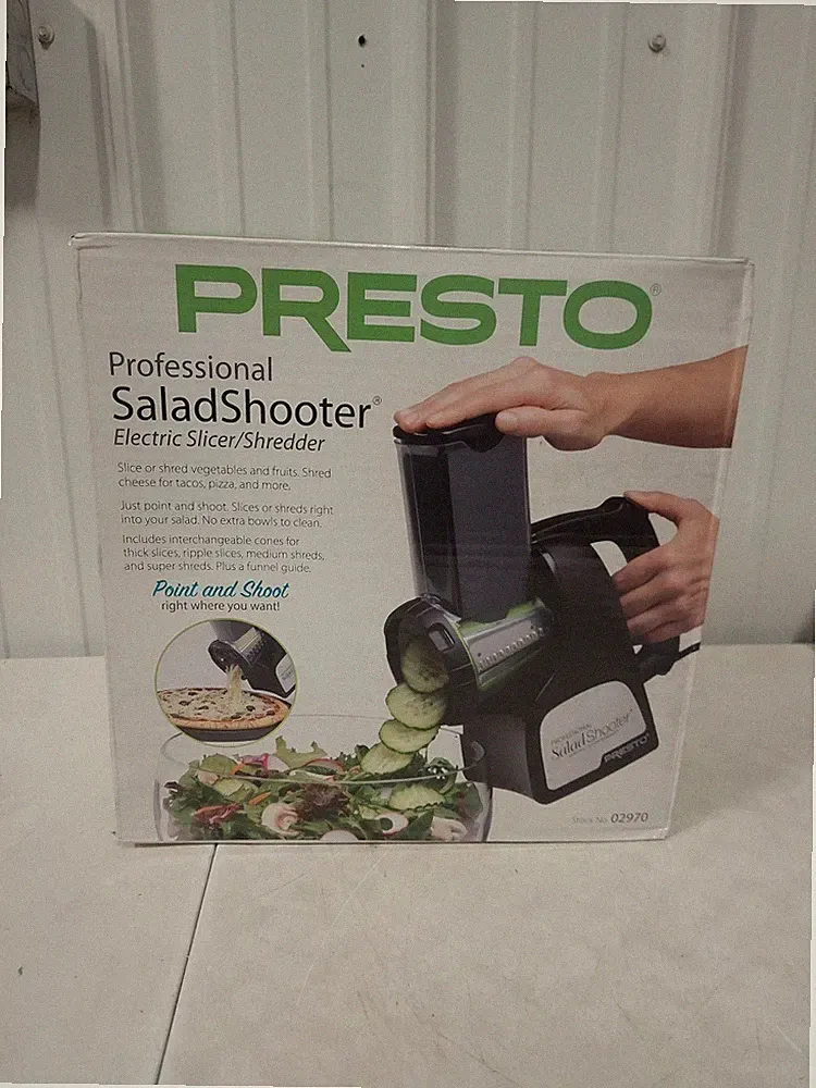 Presto Professional Electric Slicer, Shredder and Vegetable Grater, NEW #3329