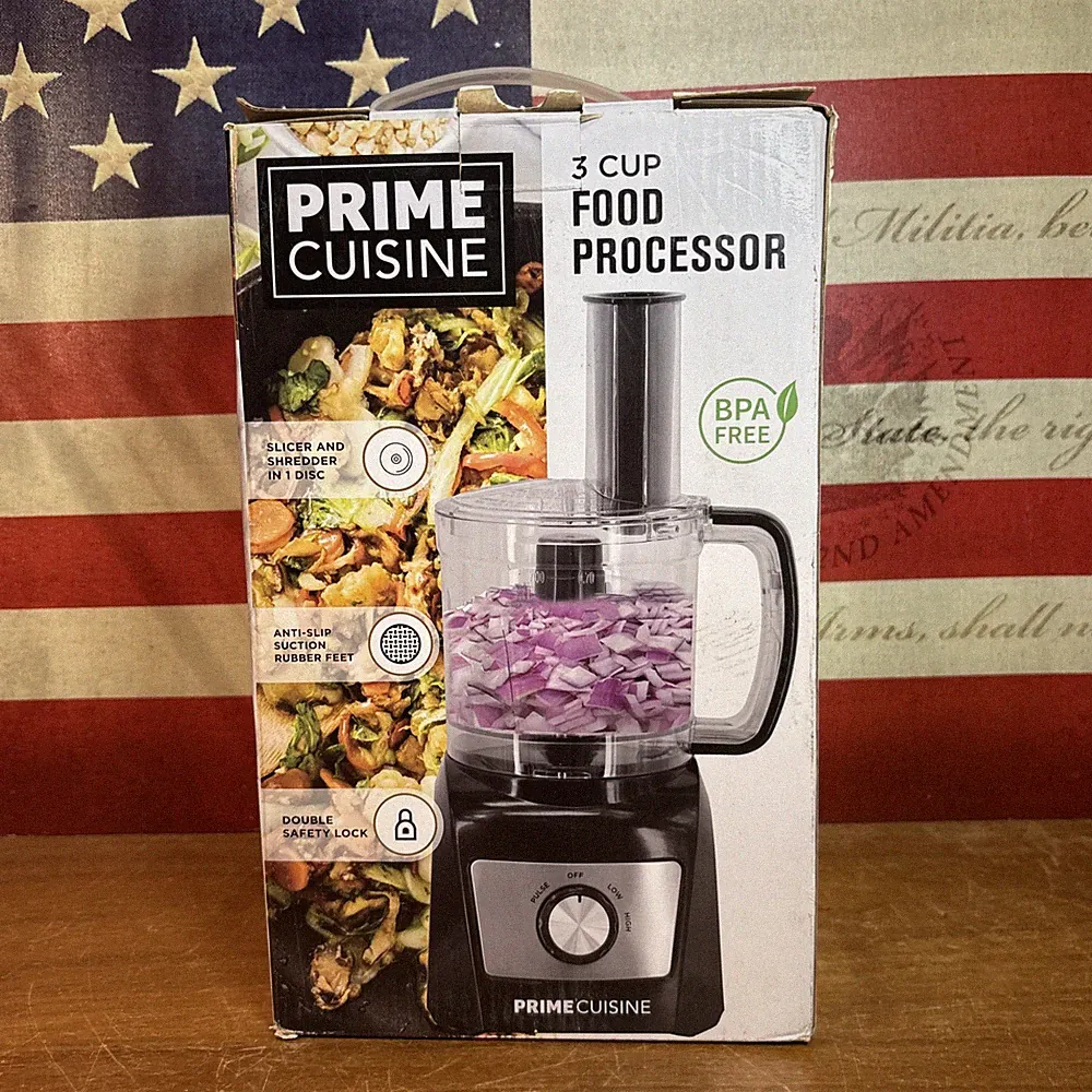 Prime Cuisine Electric Vegetable Chopper And Food Processor, 3 Cup Capacity