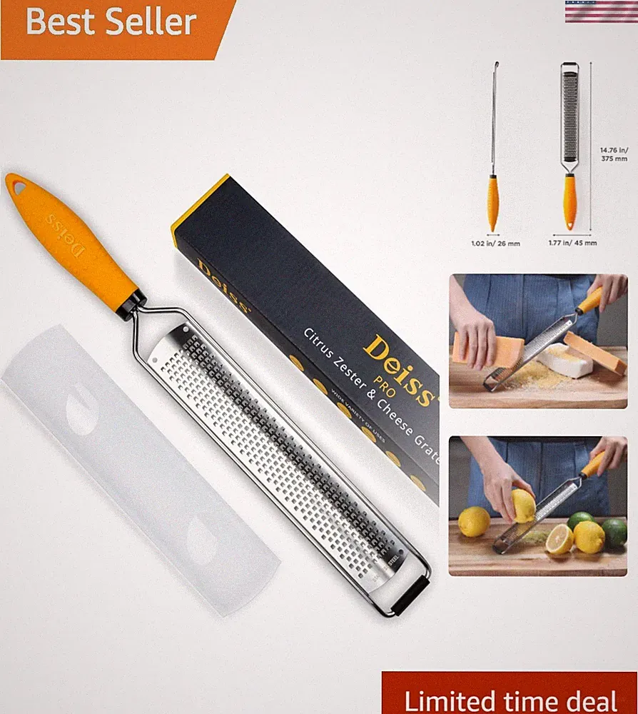PRO Citrus Lemon Zester & Cheese Grater — Parmesan Cheese, Lemon, Ginger, Gar...