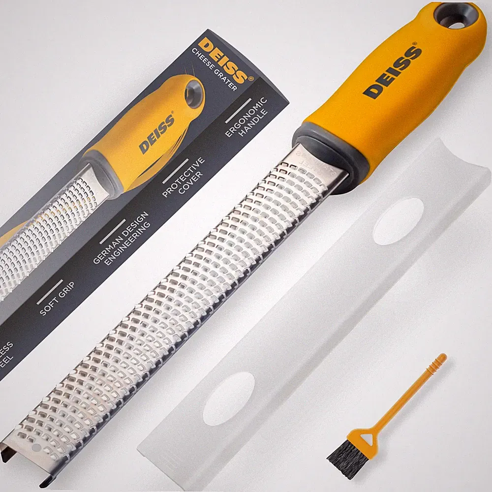 PRO Citrus Zester & Cheese Grater — Parmesan Cheese Lemon Ginger Garlic Nutme...