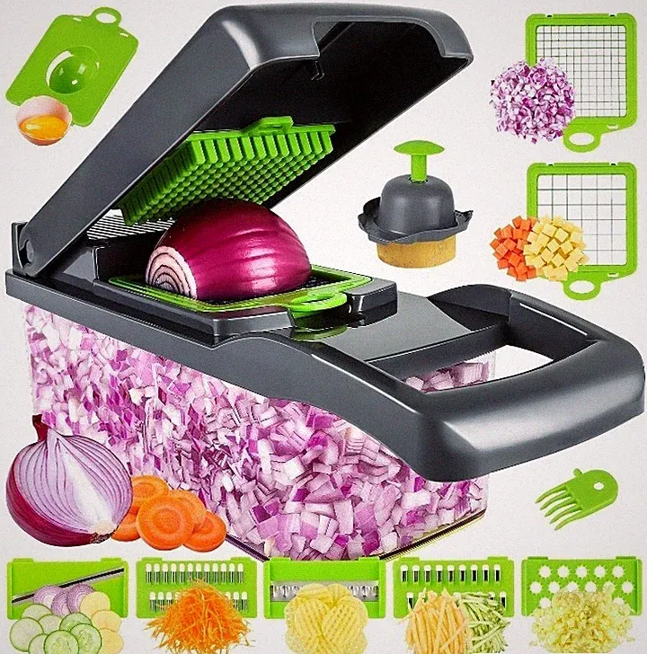 Pro Food Chopper, Multifunctional 12 in 1, Vegetable Chopper, Veggie Chopper