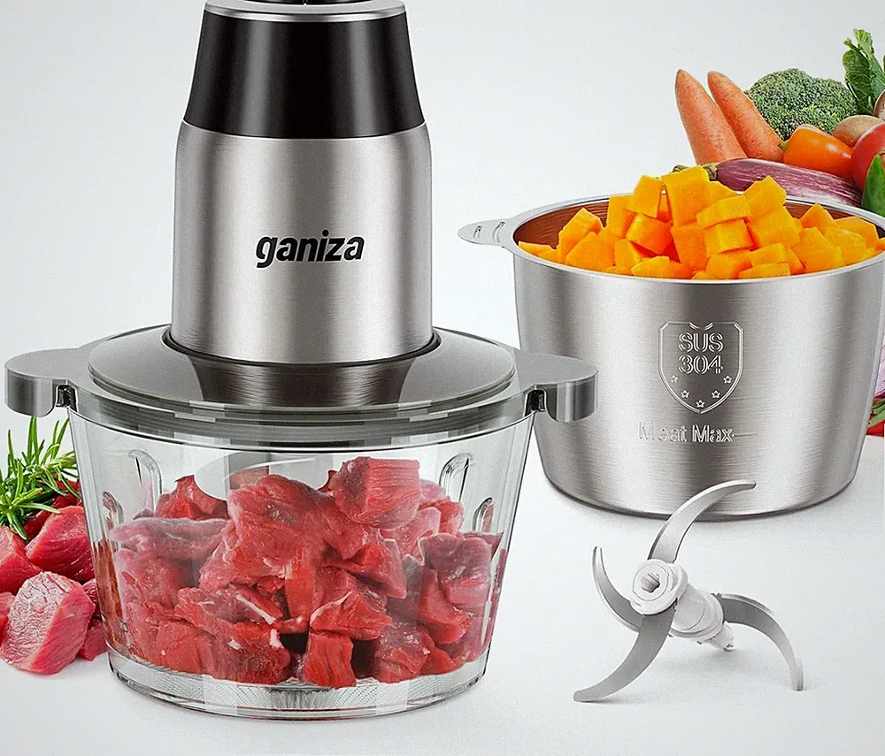 Procesador De Alimentos De 5 Tazas Acero Inoxidable Potente 450 W Nuevo
