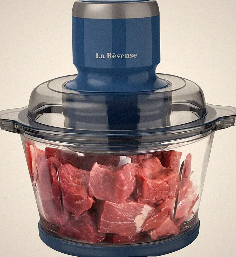 Procesador de alimentos eléctrico 300W, picadora de carne, 12 tazas, 6 cuchillas