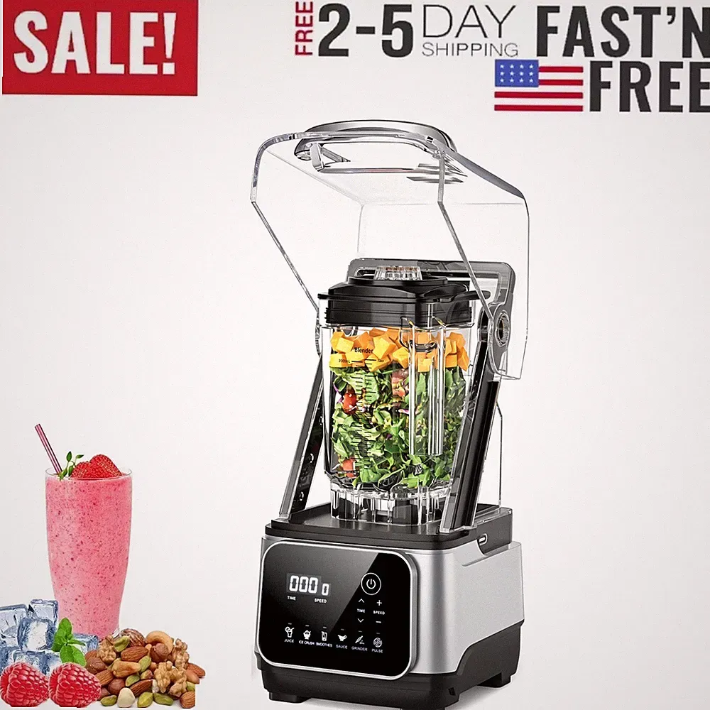 Professional Blender Commercial Countertop Blenders 68 oz Smoothies Shakes