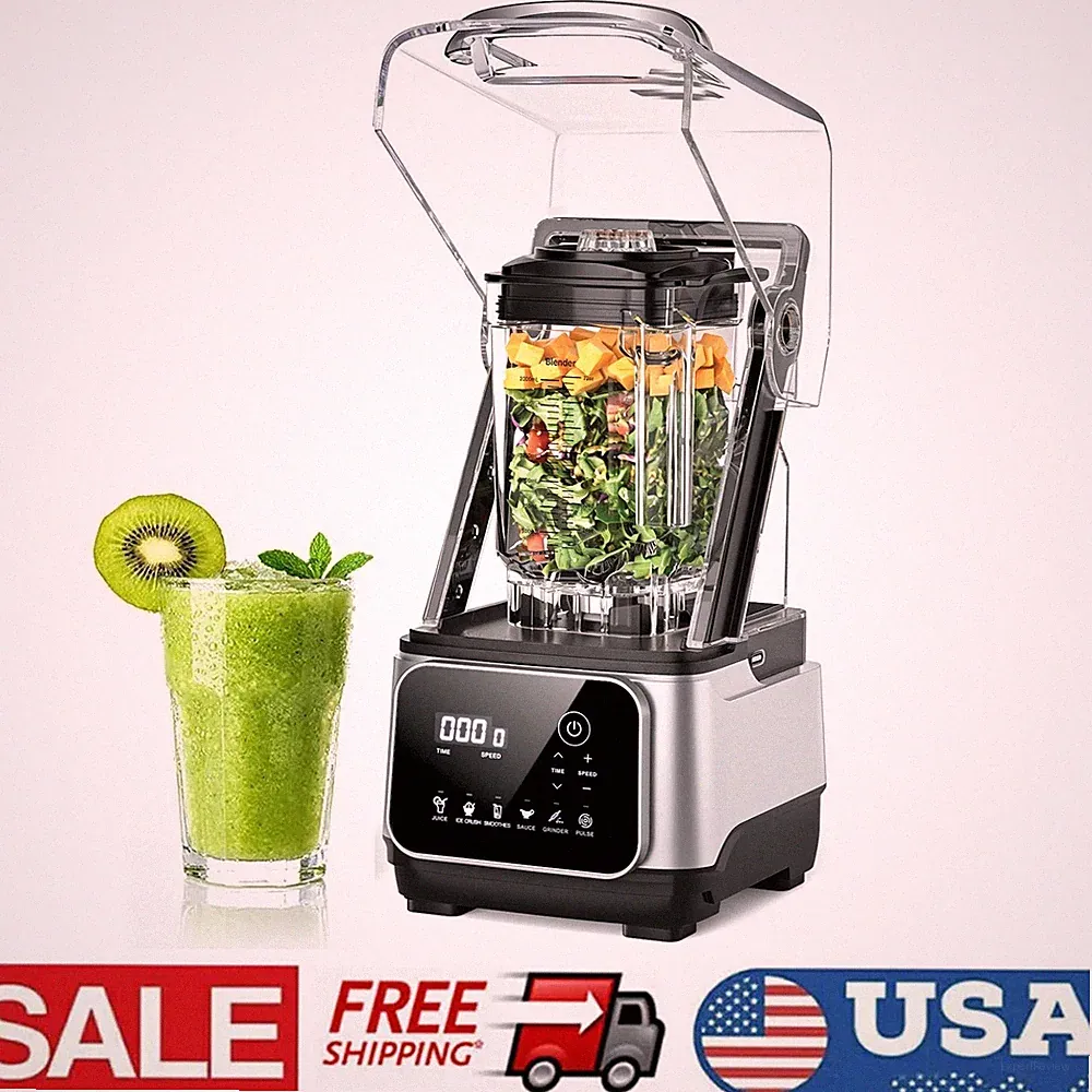 Professional Blender with Quiet Shield Heavy Duty Commercial Blender Mixer 2200W