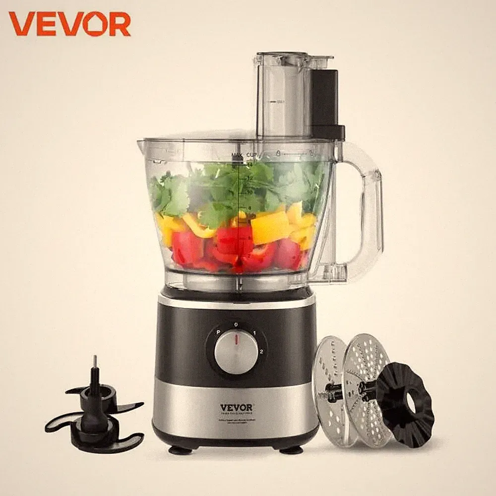 Professional Food Processor 14-Cup Vegetable Chopper Stainless Steel Blade
