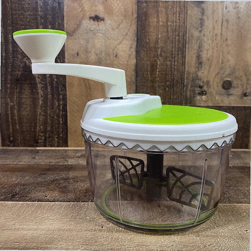 Progressive PL8 Professional 3 Cup Manual Food Processor-Green/White Camping RV