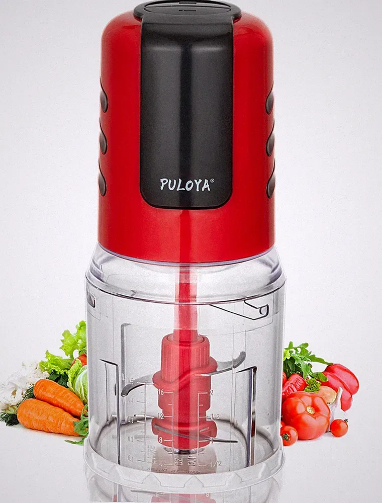 PULOYA Mini Prep Food Processor 2 Cup Small Electric Food Chopper 2 Speed for...