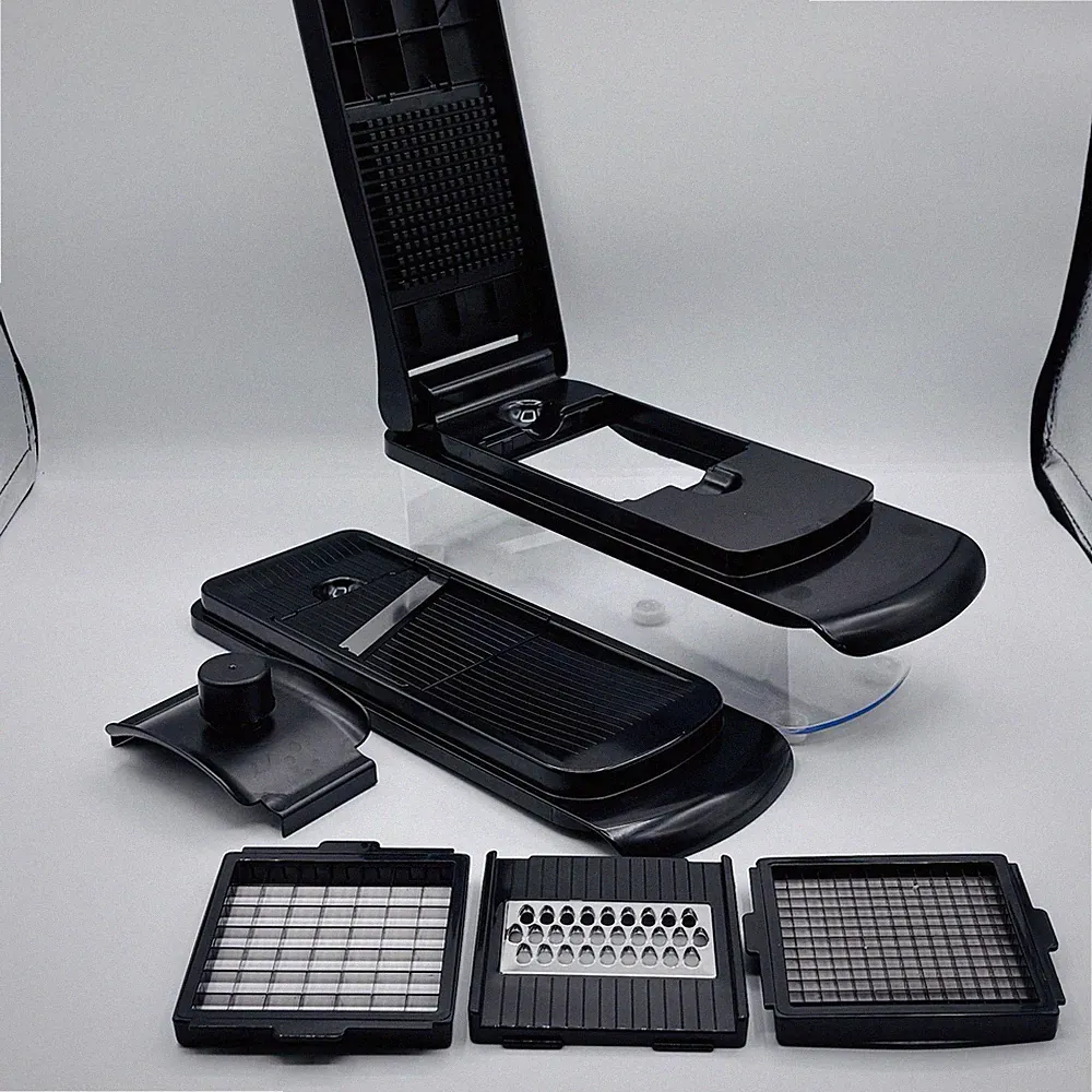Push Function Food Chopper Black with Interchangeable Blades and Container