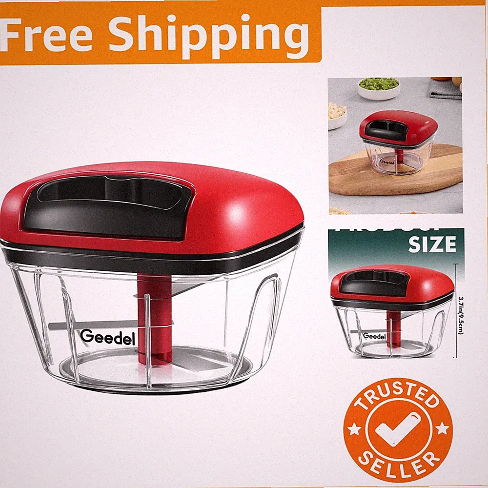 Quick & Easy 2-Cup Vegetable Chopper - Safe for Baby Food, Rust-Resistant Design