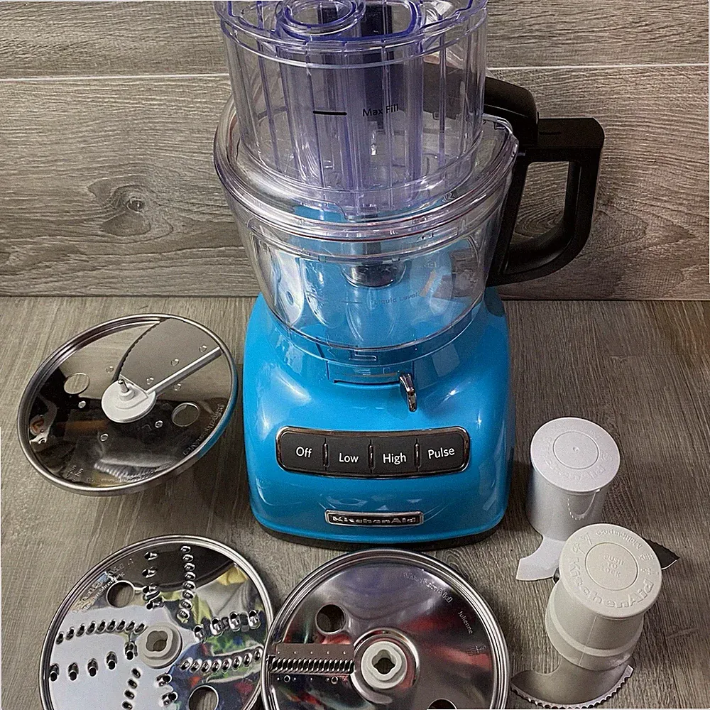 RARE Kitchen Aid Food Processor 9 Cup KFP0935QCL Teal Blue W/ACCESSORIES🔥