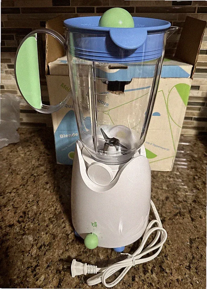 Rare Tupperware T.2 Blender w/Box & Instruction Manual 1998 Leaf Design